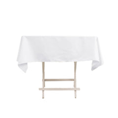 Cotton Blend 54"x54" Square Tablecloth White - Wrinkle-Resistant Table Cover