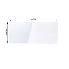 2-Pack Acrylic Plexiglass Sheets Rectangular Side Plates Clear - Protective Film Coating 12"x9" 3mm Thick