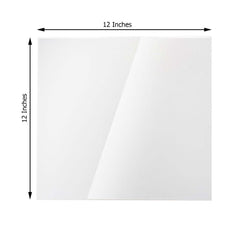 2-Pack Acrylic Plexiglass Sheets Top Plates Clear Square - Protective Film Coating 12" 3mm Thick