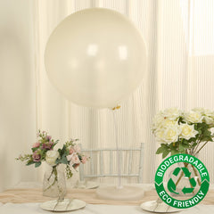 5 Pack Large Clear Biodegradable Balloons, 36" Thickened Extra Strong Eco-friendly Latex Helium Party Balloons