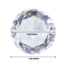 11-Pack Plastic Card Holder Stands Diamond Shaped Design Clear Crystal - Wedding Table Place Card Decorations 1.75"