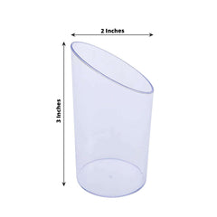 24-Pack Plastic Appetizer Cups Clear Diminutive Flasket - Lightweight Disposable Cups for Treats 3oz