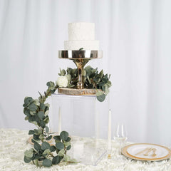 Acrylic Pedestal Riser Display Box Transparent Clear - Functional Centerpiece for Weddings and Parties 16"