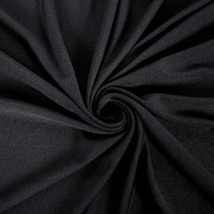 Spandex 24"-32" Round Cocktail Table Cover Black - Easy to Maintain Stretch Fitted Highboy Tablecloth for Stylish Events