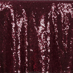 90" Burgundy Sequin Round Tablecloth