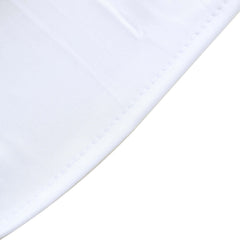Set of 2 White Spandex Fitted Wedding Arch Covers for Round Top and Double Arch Chiara Backdrop Stands - 6ft,8ft
