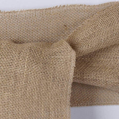 Burlap Chair Sash Natural 6"x108" Rustic Jute - Premium Design for Weddings & Gatherings