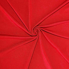 Spandex 24"-32" Round Cocktail Table Cover Red - Easy to Maintain Stretch Fitted Highboy Tablecloth