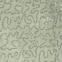 54"x4 Yards Silver Sequin Burlap Fabric Roll, DIY Craft Jute Fabric Bolt