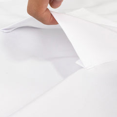 White Premium Polyester Cooking Chef Apron with Adjustable Neck and Long Ties, Waterdrop Resistant 2 Pockets Unisex Kitchen Bib Apron