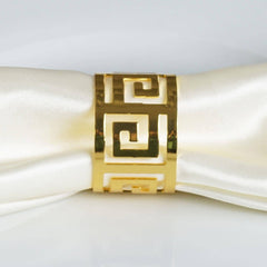 4 Pack Alluring Gold Plated Aluminum Napkin Rings