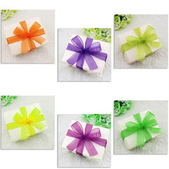 25 Yard 7 8" DIY Yellow Organza Ribbon With Mono Edge - Clearance SALE