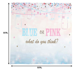 8ftx8ft Gender Reveal "Blue Or Pink" Vinyl Photo Shoot Backdrop