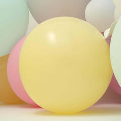 2 Pack 32" Large Balloons Helium or Air Latex Balloons Pastel Yellow