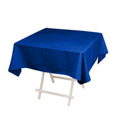 Cotton Blend 54"x54" Square Tablecloth Royal Blue- Wrinkle-Resistant Table Cover