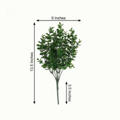 3 Stems 13" Artificial Eucalyptus Bush, Faux Greenery Bouquet Plants