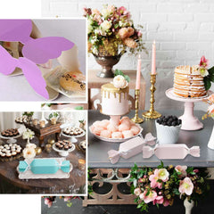 25 Pack White Candy Shape W Satin Ribbon Party Favor Gift Boxes