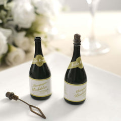 24 Pack Mini 4" Champagne Bottle Event Favor Bubbles, Wedding Shower Bubbles