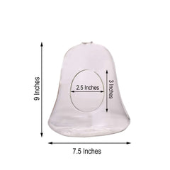 Glass Terrarium Hanging Bell Shaped Design with Twine Rope - Unique Free-Falling Planter for Air Plants & Displays 9"