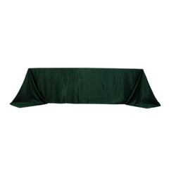 Lamour Satin 90"x156" Rectangle Tablecloth Hunter Emerald - Luxurious, Soft Seamless Table Cover
