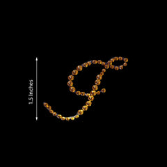 12 Pack 1.5" Gold Rhinestone Monogram Letter Jewel Sticker Self Adhesive DIY Diamond Decor - J