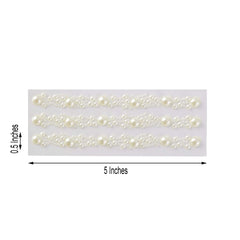 Ivory Self Adhesive Pearl Rhinestone Stickers, DIY Craft Peel and Stick Gem Stickers