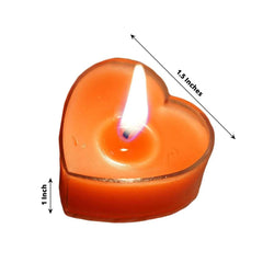 12-Pack Tealight Candles Heart Shaped Design Red - Valentines Decor for Romantic Settings Mini