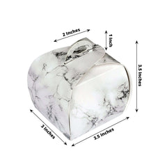 25 Pack 3.5" Marble Cupcake Party Favor Gift Boxes DIY Easy Assembly