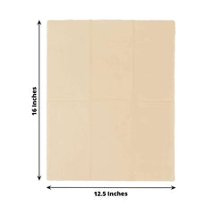 50-Pack Paper Napkins Soft Beige - Disposable 2-Ply Cocktail and Beverage Napkins for Weddings