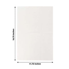 20-Pack Paper Linen-Like Napkins White - Disposable Hygienic Airlaid Guest Towels 8.5"x4"