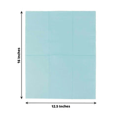 50-Pack Paper Napkins Soft Blue - Disposable 2-Ply Cocktail and Beverage Napkins for Weddings