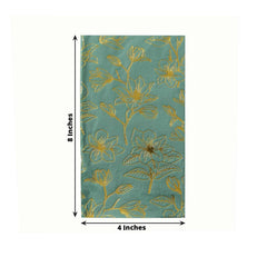 50-Pack Paper Dinner Napkins Dusty Sage Green with Gold Magnolia Flowers Print 2-Ply - Disposable Soft Napkins for Parties