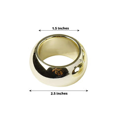4 Pack Shiny Metallic Gold Acrylic Napkin Rings