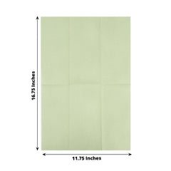 20-Pack Paper Linen-Like Napkins Sage Green - Disposable Hygienic Airlaid Guest Towels 8.5"x4"