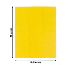 50-Pack Paper Napkins Soft Yellow - Disposable 2-Ply Cocktail and Beverage Napkins for Weddings