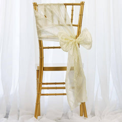 5 Pack 7"x106" Ivory Pintuck Chair Sashes
