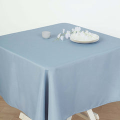 Polyester Square 70"x70" Tablecloth Dusty Blue - Wrinkle-Resistant & Durable Table Cover