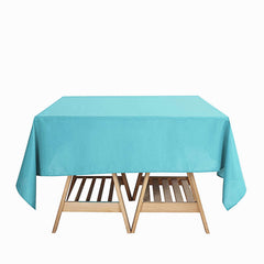Polyester Square 70"x70" Tablecloth Turquoise - Wrinkle-Resistant & Durable Table Cover