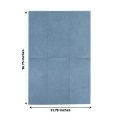 20-Pack Paper Linen-Like Napkins Dusty Blue - Disposable Hygienic Airlaid Guest Towels 8.5"x4"