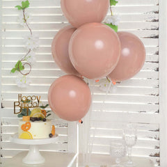 25 Pack 10" Matte Dusty Rose Double Stuffed Prepacked Latex Balloons