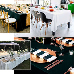 Satin Rectangular 72"x120" Tablecloth Ivory - Smooth & Easy to Maintain Table Cover