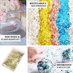 Chunky Glitter Metallic Gold - Nontoxic Confetti Glitter for Fun DIY Projects Kids' Crafts Resin Art & Festival Decor 50g Bag