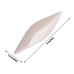 24-Pack Mini Wheat Straw Fiber Snack Plates Boat Shaped Biodegradable - Great for Desserts 5"