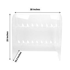 2-Tier Acrylic Champagne Glass Holder Display Stand Table Top Clear - Modern Stemware Rack Cocktail Drink Holder with 18 Hooks for Events & DIY Bars 25"