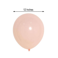 25 Pack 12" Matte Pastel Blush Helium or Air Latex Party Balloons