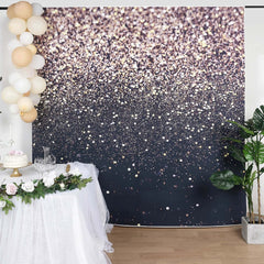 8ftx8ft Black Gold Glitter Print Vinyl Photo Shoot Backdrop