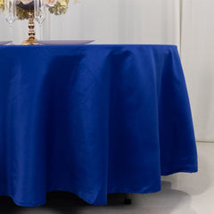Lamour Satin 108" Round Tablecloth Royal Blue - Durable & Silk-Like Table Cover