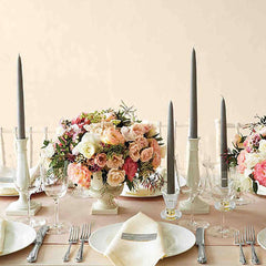 3" Tall Gemcut Premium Crystal Glass Taper Candlestick Holder Stand With Gold Metal Stem