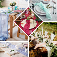 5 Pack Gauze Cheesecloth 24"x19" Napkins Hunter Emerald Green Reusable Dinner Napkins