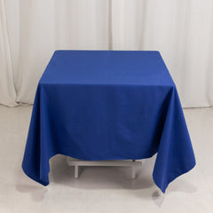 Cotton Blend 70"x70" Square Tablecloth Royal Blue - Wrinkle-Resistant Fabric Table Cover